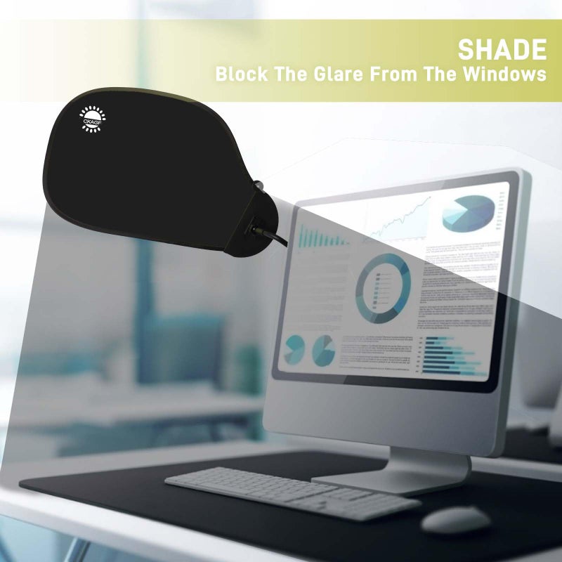 CKAGF Office Desk Shade and Cubicle Shade: Blocks Light, Glare, and Disturbances. Professional, Adjustable Working Office Cubicle Accessories. Black - Image 2