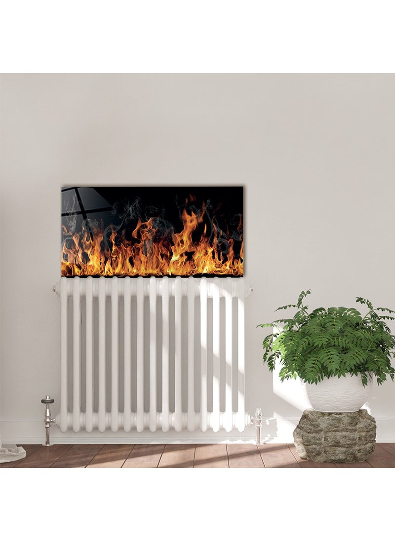 DECORITA Honeycomb Glass Top | Fireplace Flame | 40cmx80cm  - Image 2