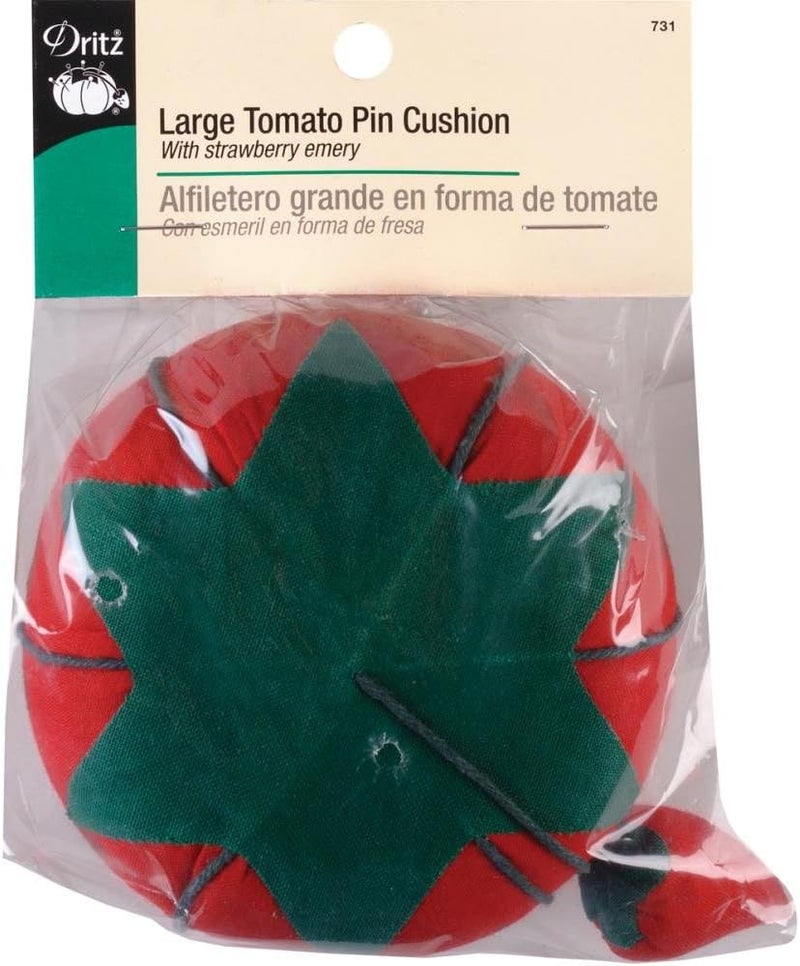Dritz 4 Large Tomato Strawberry Emery 1 Count Red Pin Cushion Size 4Inch - Image 2