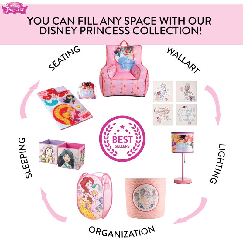 Idea Nuova Disney Princess Collapsible Toy Storage Trunk with Lid, 28" W x 16" D x 14.5" H - Image 5