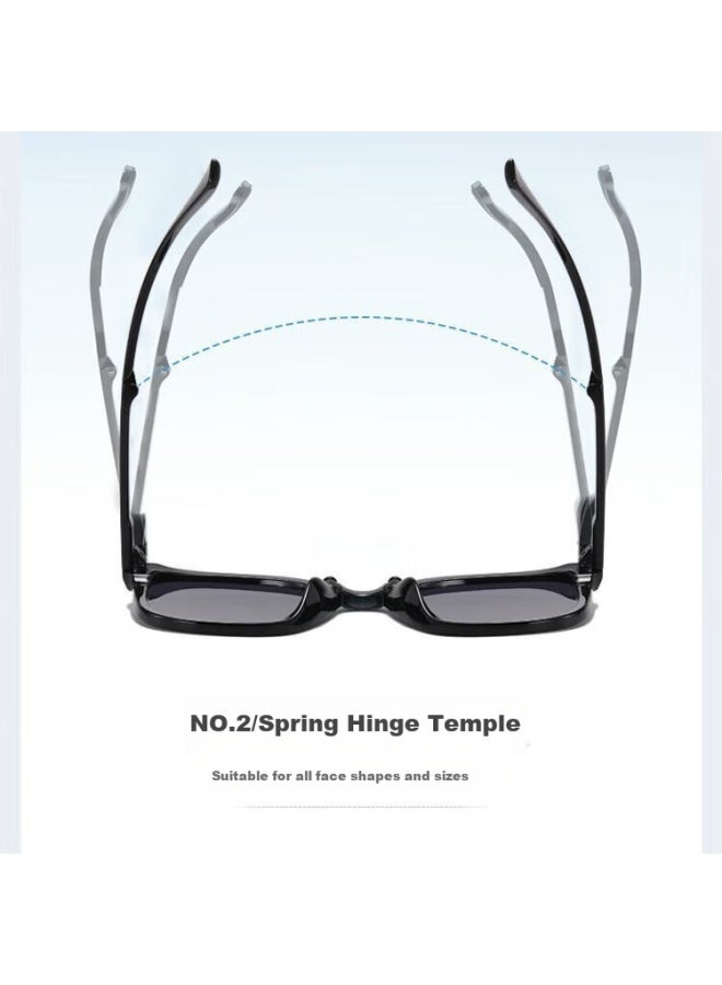 Lovecraft Foldable Polarized Sungl 97-black Frame Brown Lens نظارات شمسية قابلة للطي مستقطبة للجنسين بإطار أسود-97 وعدسات بنية لحماية من الأشعة فوق البنفسجية وتنحيف الوجه للقيادة - Image 3