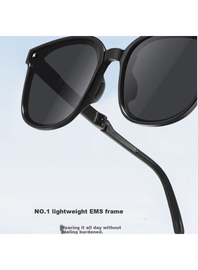 Lovecraft Foldable Polarized Sungl 97-black Frame Brown Lens نظارات شمسية قابلة للطي مستقطبة للجنسين بإطار أسود-97 وعدسات بنية لحماية من الأشعة فوق البنفسجية وتنحيف الوجه للقيادة - Image 4