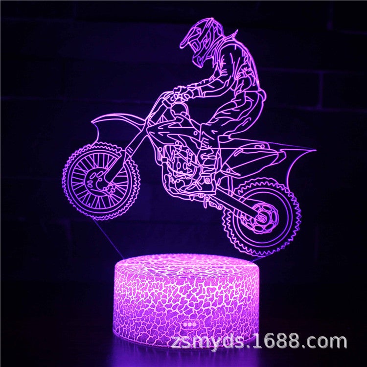 Dedicated To Harley Motorcycle Series Led Night Light Creative Colorful Visual 3D Lamp Gift Lamp - Image 1