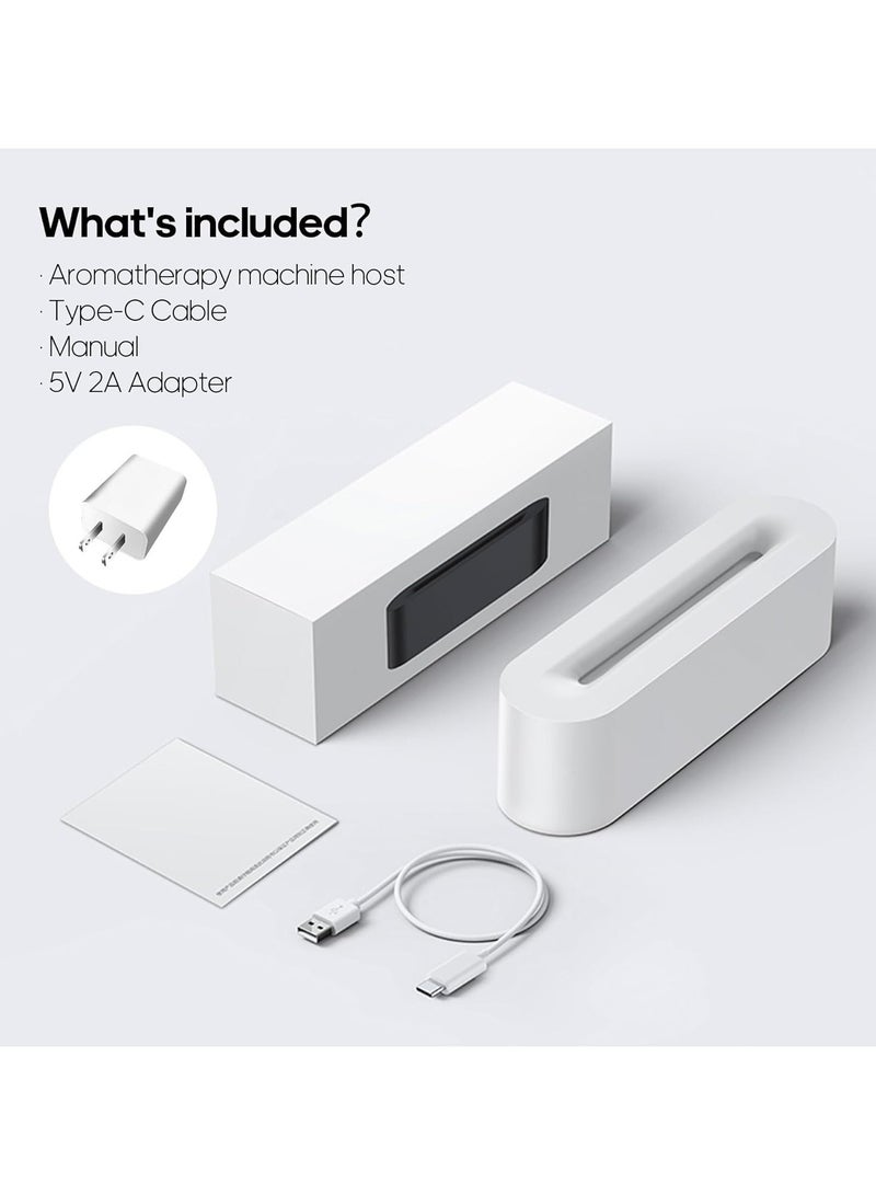 Essential Oil Diffuser, Fireplace Fire Flame Aromatherapy Diffuser, 150ml Ultrasonic Cool Mist Humidifier, Scent Aroma Diffuser with 7 Colors Light, Timer  Auto-Off for Home, Room(White) - Image 5