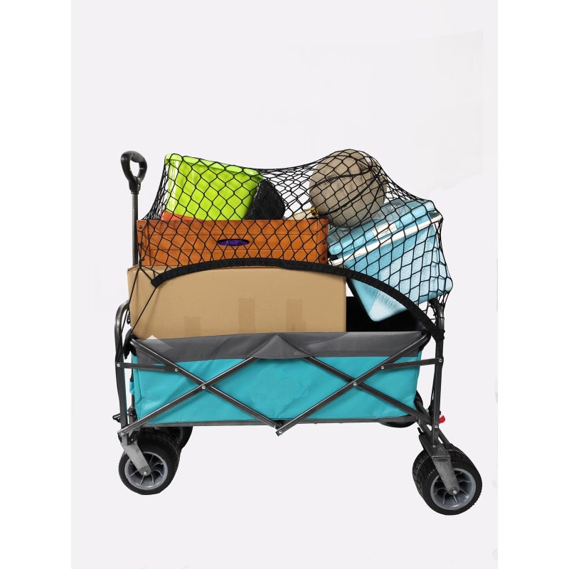MAMIKO Cargo Net and Wagon Straps for Collapsible Folding Outdoor Utility Wagon, Garden Cart, Folding Trolley Cart, Beach Cart (Combo Package) - Image 5