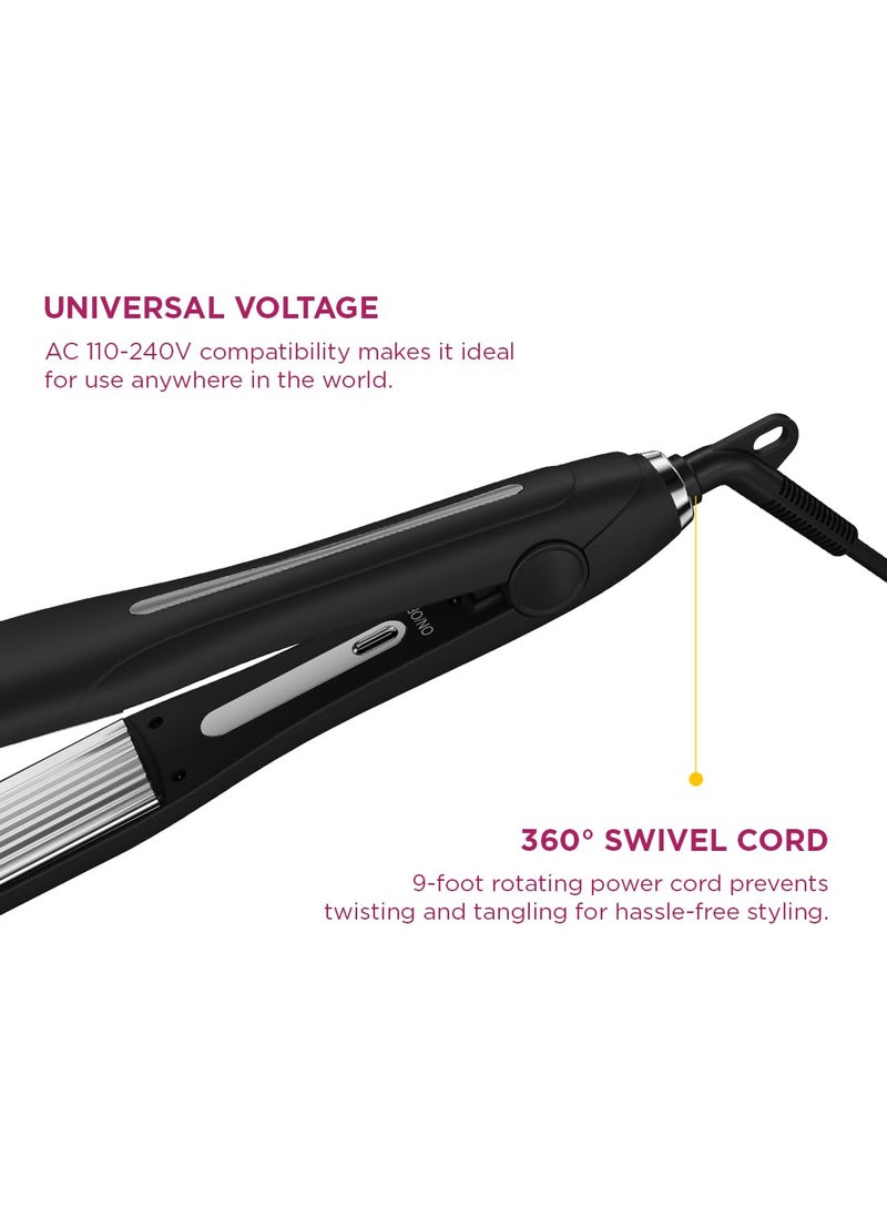 IKONIC IKONIC PROFESSIONAL PRO TITANIUM HAIR CRIMPER for Women Hair Crimping Machine 15 Floating Micro Crimp Technology Plate with 9 foot 360 Swvel Cord and Universal Voltage  - Image 5