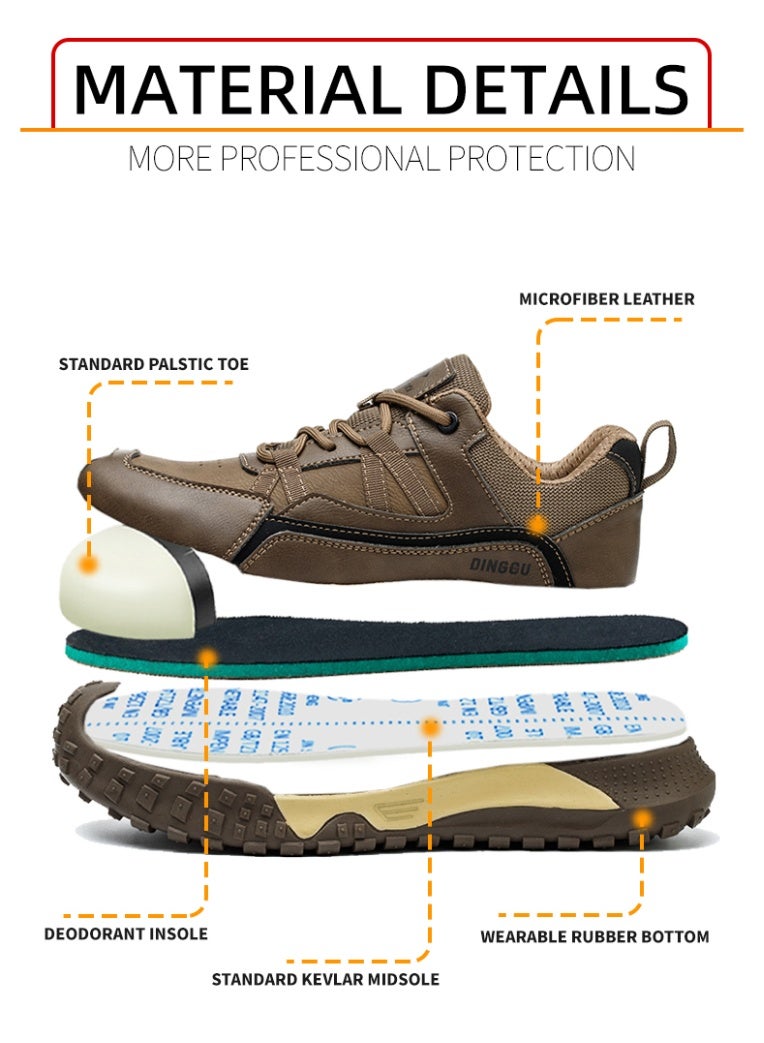 Steel Toe Shoes for Men Lightweight Safety Shoes Comfortable Puncture Proof Slip On Indestructible Work Shoes and Fashion Sneakers. - Image 3