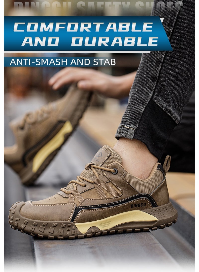Steel Toe Shoes for Men Lightweight Safety Shoes Comfortable Puncture Proof Slip On Indestructible Work Shoes and Fashion Sneakers. - Image 1