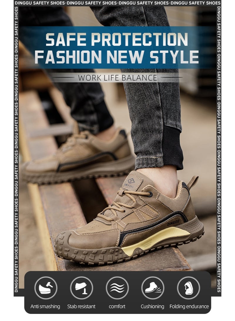 Steel Toe Shoes for Men Lightweight Safety Shoes Comfortable Puncture Proof Slip On Indestructible Work Shoes and Fashion Sneakers. - Image 2