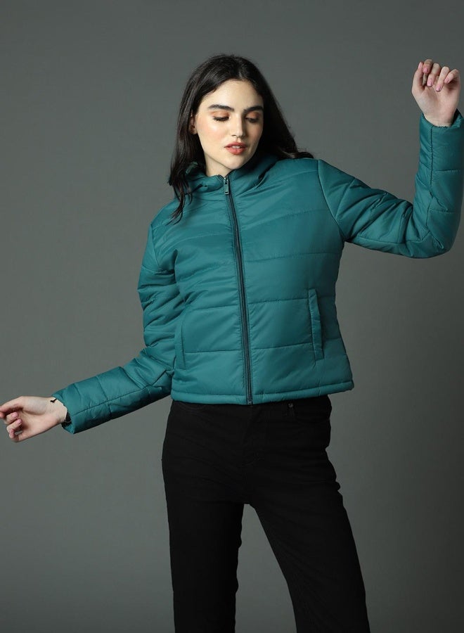 HIGH STAR Women Teal Jackets - Image 1