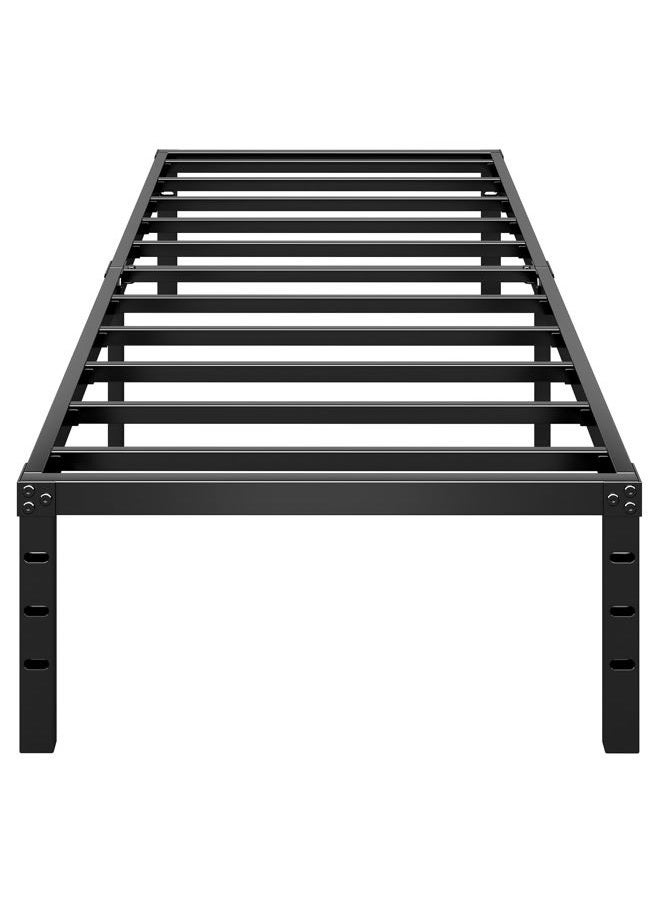 Metal Platform Bed Frame 12 Inch Tall,No Box Spring Needed,Twin Size Bed with Heavy Duty Strong Support Slats,Easy to Assemble,Black