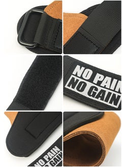 KINGMAZI Weight Lifting Wrist Strap, Double Layer Leather Weight lifting Wrist Strap for Deadlift and Powerlifting, Adjustable Neoprene Padded Gym Workout Lifting Wrist Hooks for Men/Women (Pair)  - Image 5