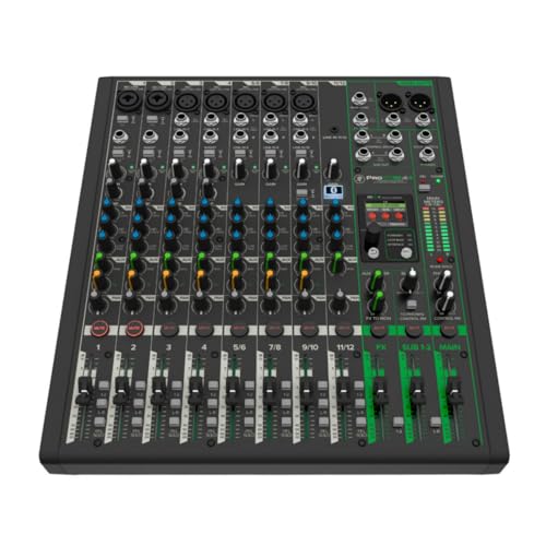 Mackie ProFX12v3+ 12-Channel Professional Analog Mixer with USB, Onyx Mic Preamps, GigFX Effects Engine, and Bluetooth - Image 1