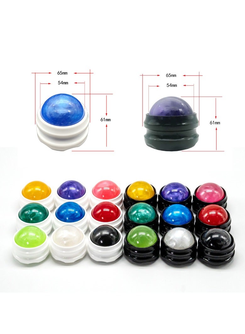 OQUERA Handheld Stainless Steel Resin Freezed Face Ice Heat Therapy Cryo Cold Massage Roller Ball - White - Image 2