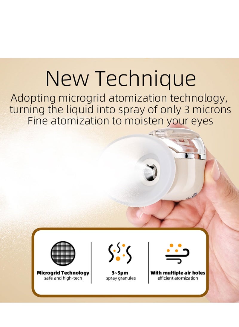 SYOSI Nano Eye Mist Steam Sprayer, Portable Warm Compress for Dry Eyes, MGD, Stye, Eye Fatigue Relief, Heated Eyelid Eye Care Nebulizer, Mini Face Moisturizing and Soothing Steamer  - Image 3