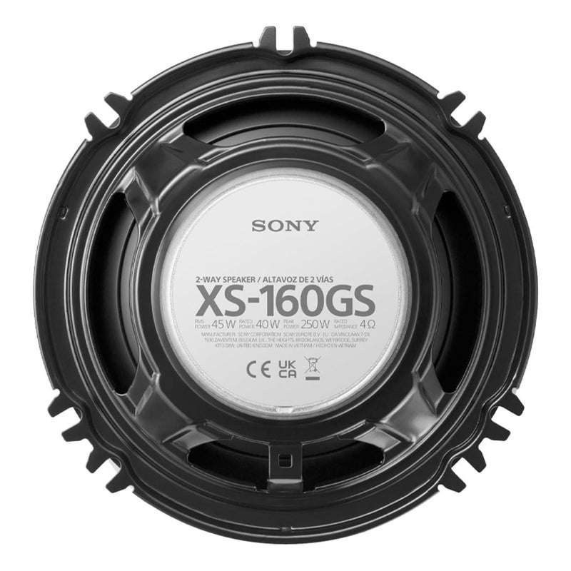 Sony XS-160GS 6.5" 2-Way Coaxial Speaker - Pair - 4ohm - 45 Watts RMS/250 Watts Max - Image 3