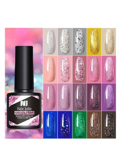 Nee Jolie 23Pcs Gel Nail Polish Set with 20 Colors Gel Nail and Base Gel Top Coat Matte Top Coat for Nail Art Salon for Women  - Image 2