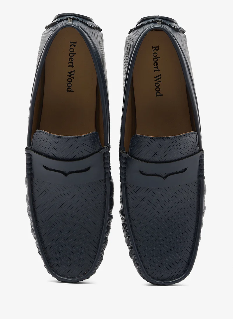 Robert Wood  Textured Penny Driving Loafers for Men | Best Price UAE