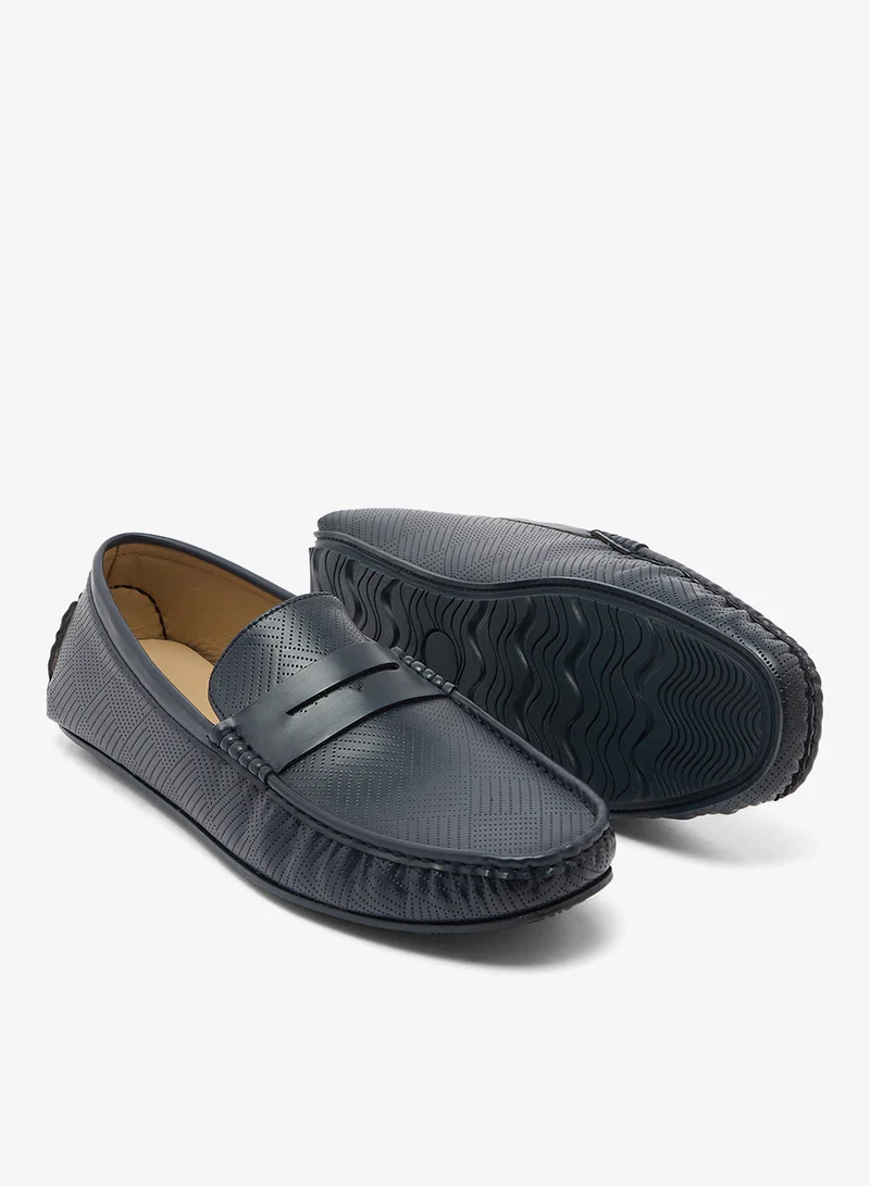 Robert Wood  Textured Penny Driving Loafers for Men | Best Price UAE