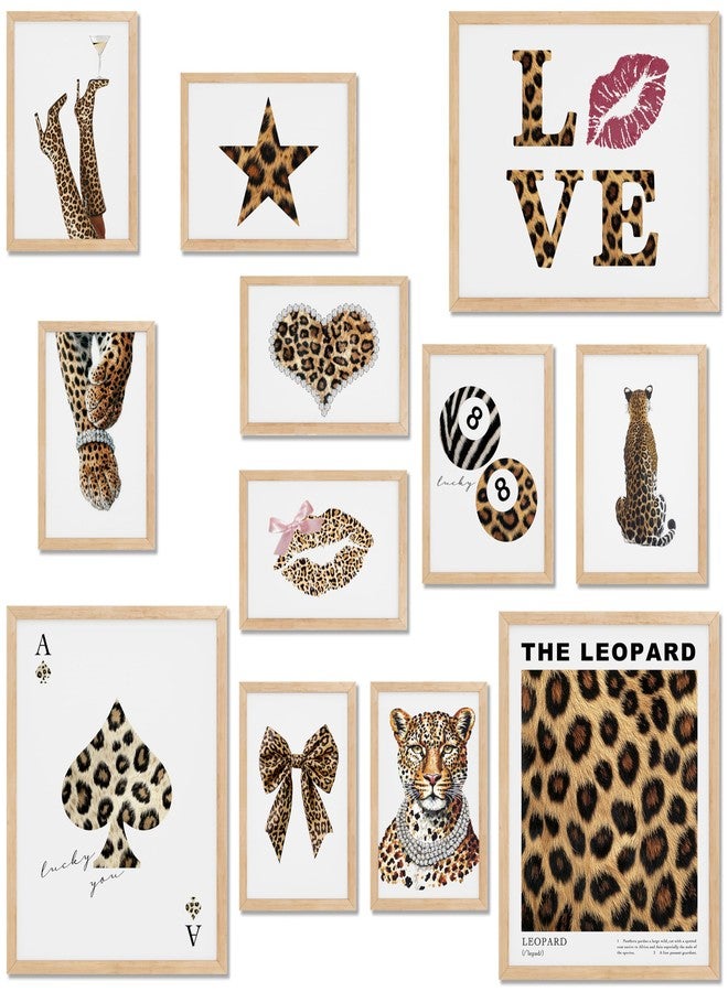 TwoDays Cheetah Print Room Decor, Trendy Leopard Print Wall Art Aesthetic, Chic Luxury Y2K Fashion Posters for Home Bedroom Apartment Dorm. (Multi Sizes, Set of 12, 8" X 10" Largest, UNFRAMED) - Image 1