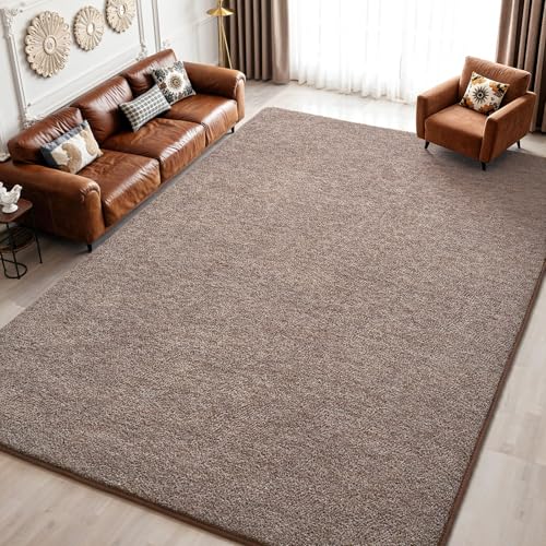Keeko 4x6 Area Rugs for Living Room Soft Modern Memory Foam Bedroom Rug Washable Indoor Rug Low Pile Minimalist Non Slip Carpet for Kids Nursery Dorm Room Home Decor Brown and White - Image 1