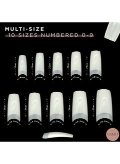 brunson False Nail Tips Acrylic C-Curved Square 500 Pieces BCCNT500  - Image 3