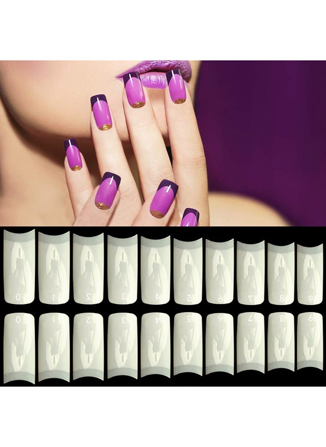 brunson - False Nail Tips Acrylic C-Curved Square 500 Pieces BCCNT500 - Image 1
