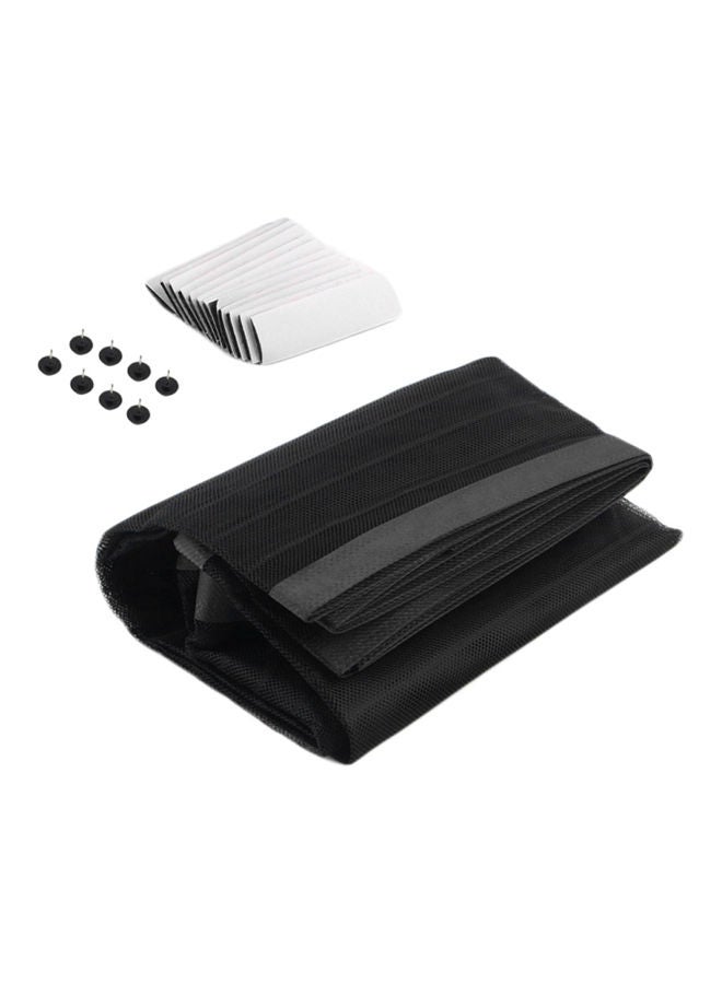 NIBEMINENT Door Mosquito Mesh Curtain Black 30x4x15centimeter - Image 2