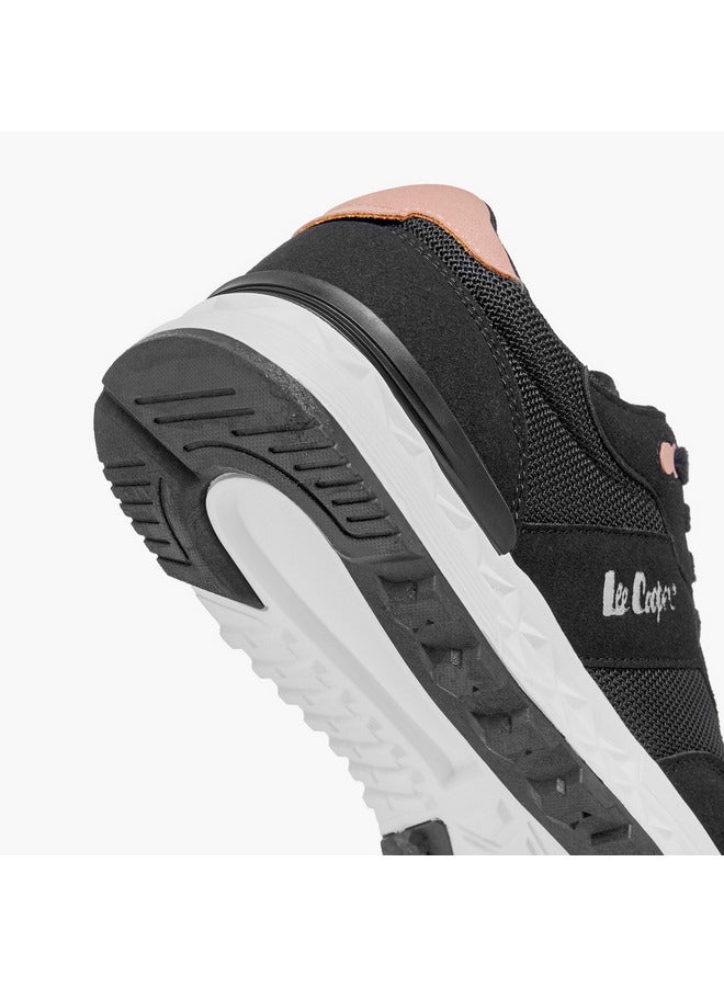 Lee Cooper Women's Logo Detail Sneakers with Lace-Up Closure  - Image 5