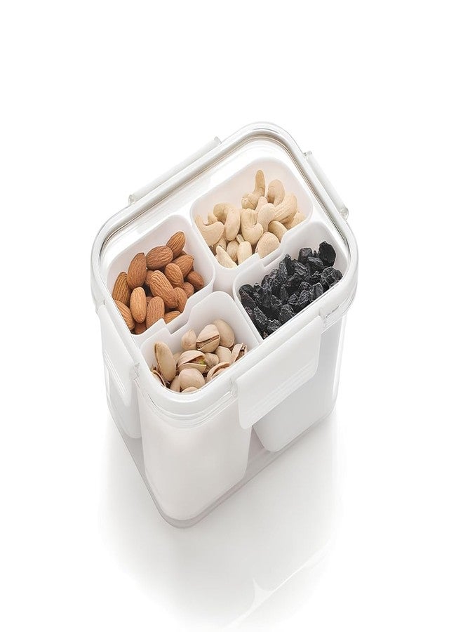 SOCATHEY Dry Fruit/Masala Box For Kitchen | SPICE & NUTS BOX | Food Container | Spices Storage Containers | Snack Platters Airtight With Lid, with 4 Partition (1 PCS).2025 - Image 5