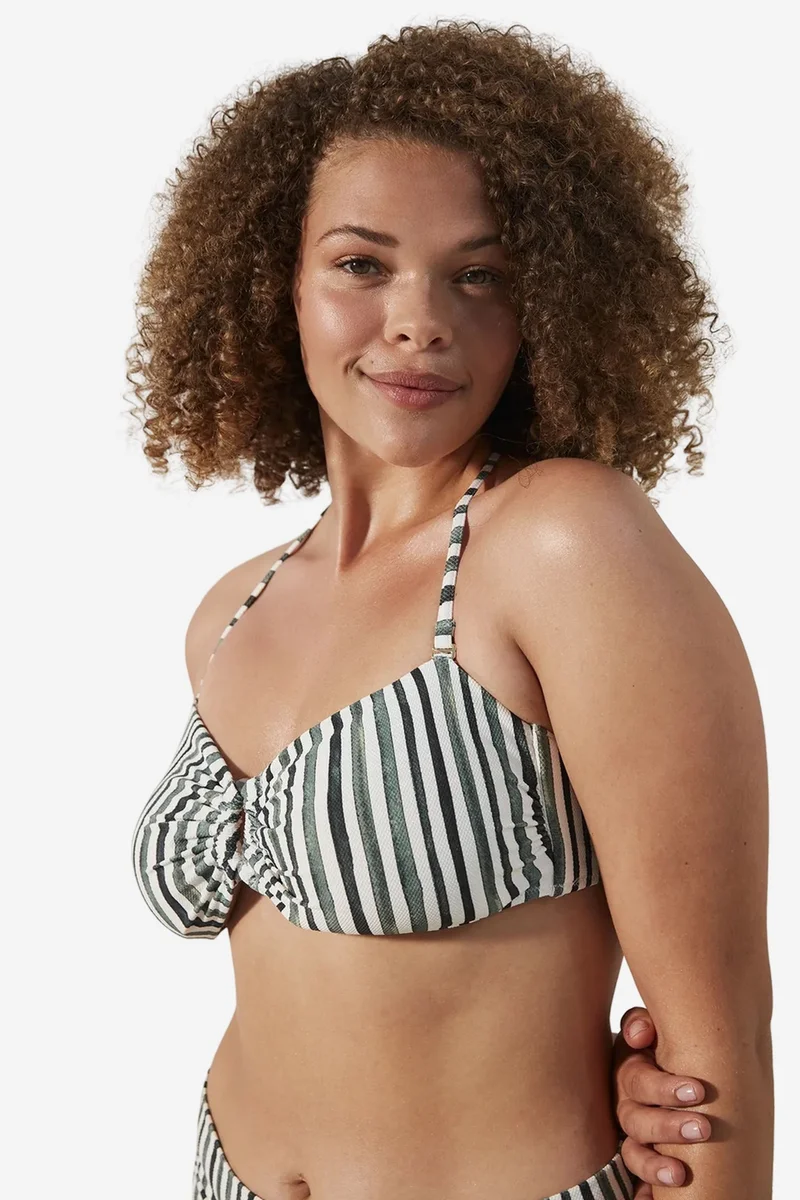بنتي PENTI Mali Striped Strapless Bikini Top