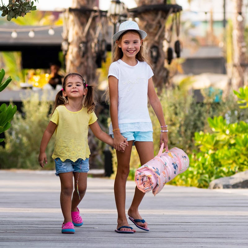 Primlect Thickened Toddler Nap Mat with Removable Pillow and Minky Blanket, Extra Large 55''x35'' Sleeping Bag, Washable, Roll up, Perfect for Daycare, Preschool, Kindergarten, Boys and Girls Pink Fox - Image 5