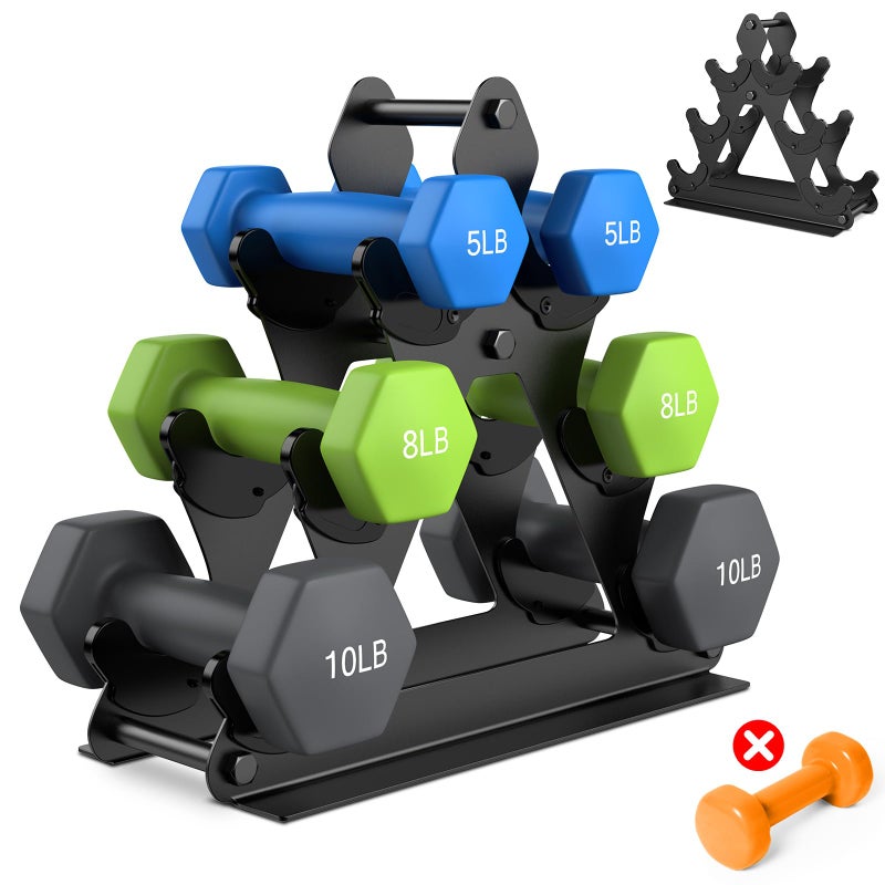 3 Tier Weight Rack for Dumbbells Compact Weight Holder Small Dumbbell Rack Stand Only Works for Dumbbells 115 LBS Metal Weights Organizer Designed for Child Women Home Gym Exercise
