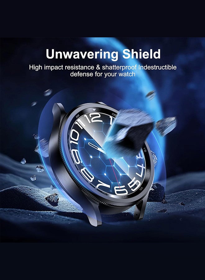 CATANES (for Samsung Galaxy Watch 6 Classic 43mm) 2 Pack Screen Protector Tempered Glass Anti-Scratch 9H Ultra-thin Screen Protector Protective Film Cover Accessories - Image 3