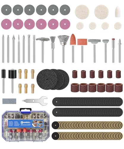 HARDELL Rotary Tool Accessories, 287pcs Power Rotary Tool Accessories Kit, 1/8"(3.2mm) Diameter Shanks, Universal Fitment for Easy Cutting, Polishing, Sanding, Carving, Grinding, Engraving - Image 1