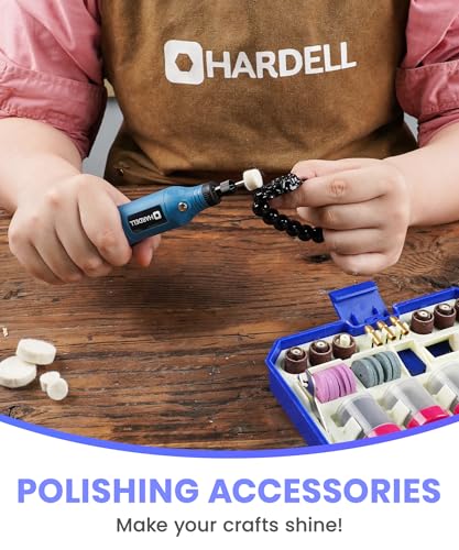 HARDELL Rotary Tool Accessories, 287pcs Power Rotary Tool Accessories Kit, 1/8"(3.2mm) Diameter Shanks, Universal Fitment for Easy Cutting, Polishing, Sanding, Carving, Grinding, Engraving - Image 4