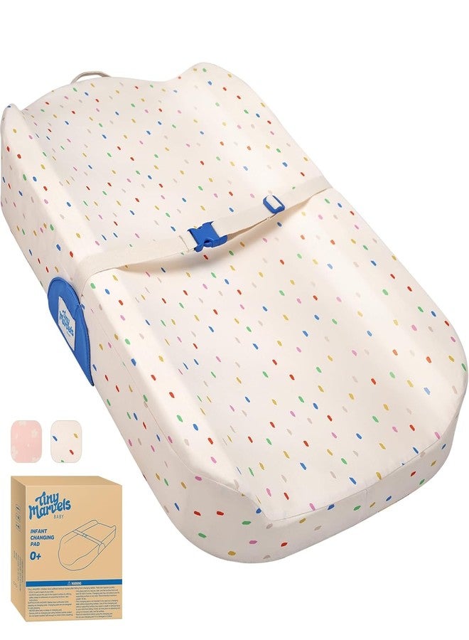 Tiny Marvels Non-Slip Baby Changing Pad, Upgrade Size (18" x 31.50"), Soft Washable Cover, Safe Contoured Diaper Changing Pad Fits Standard Tables & Dressers - Image 1