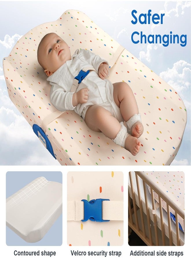 Tiny Marvels Non-Slip Baby Changing Pad, Upgrade Size (18" x 31.50"), Soft Washable Cover, Safe Contoured Diaper Changing Pad Fits Standard Tables & Dressers - Image 5