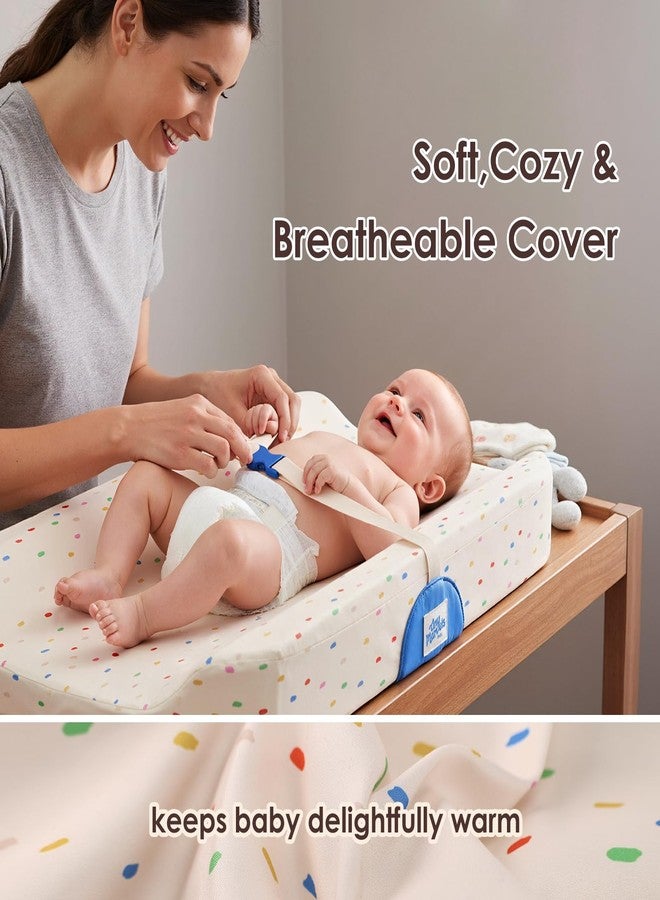 Tiny Marvels Non-Slip Baby Changing Pad, Upgrade Size (18" x 31.50"), Soft Washable Cover, Safe Contoured Diaper Changing Pad Fits Standard Tables & Dressers - Image 3