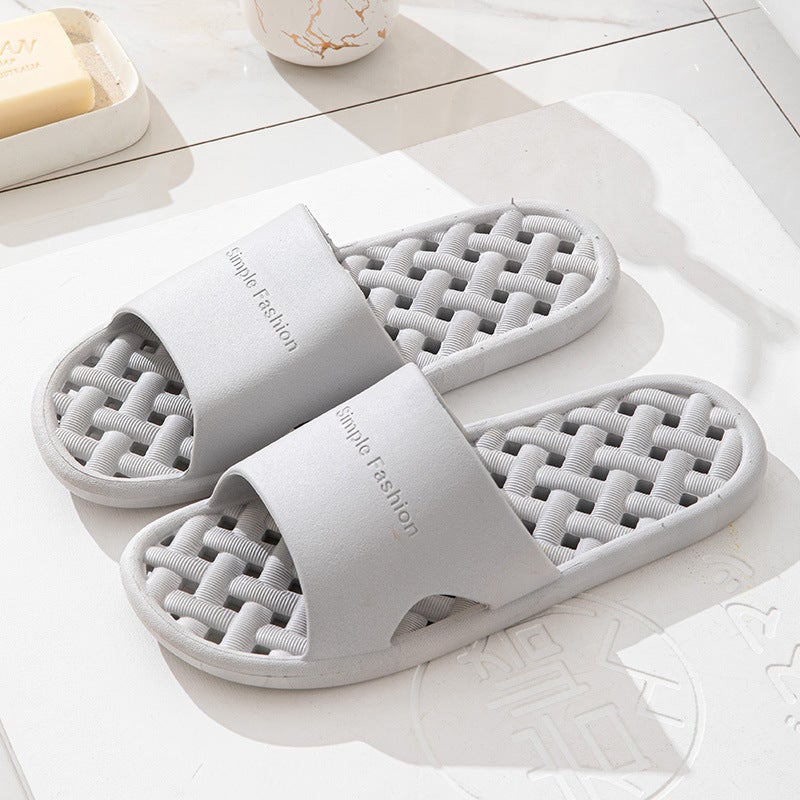 Lady Jane bathroom bath slippers mens non-slip plastic hotel hotel summer slippers women wholesale Gray [square leakage] - Image 1