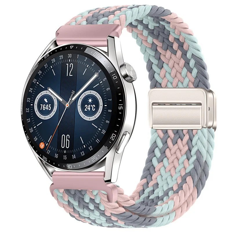 Bluejw Braided Nylon Watch Strap 20mm 22mm Replacement Wristband for Samsung Galaxy Watch and Huawei Smart Watches – Sporty, Durable, Comfortable - Image 1
