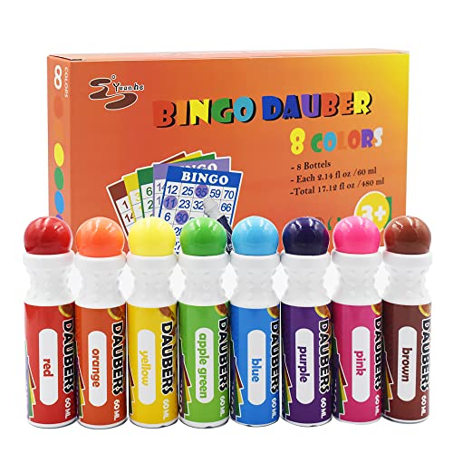 Yuanhe Bingo Daubers Dot Markers Mixed Colors Set of 8 Pack - Image 1