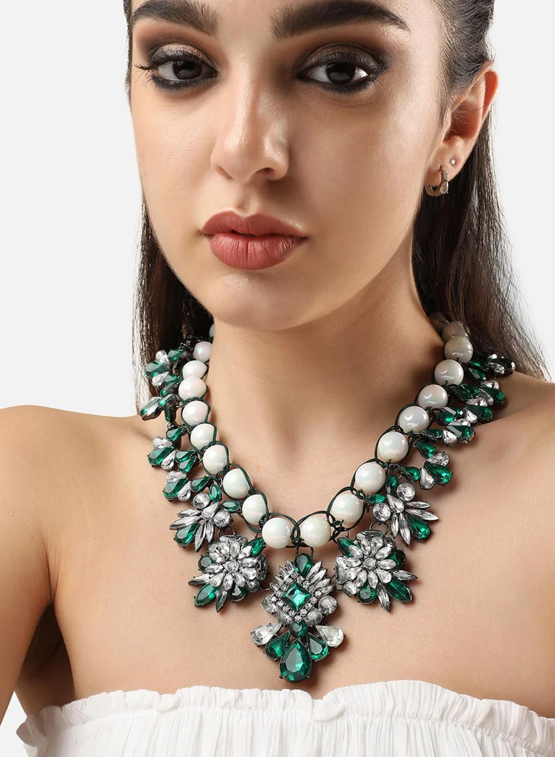 SOHI Designer Statement Stone Artificial Necklace Jewellery