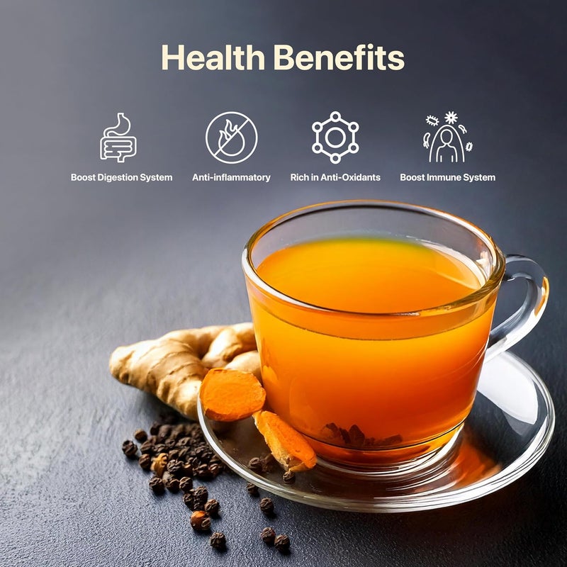 BLUE TEA Curcumin Rich Turmeric Pepper Herbal Tea - Image 5