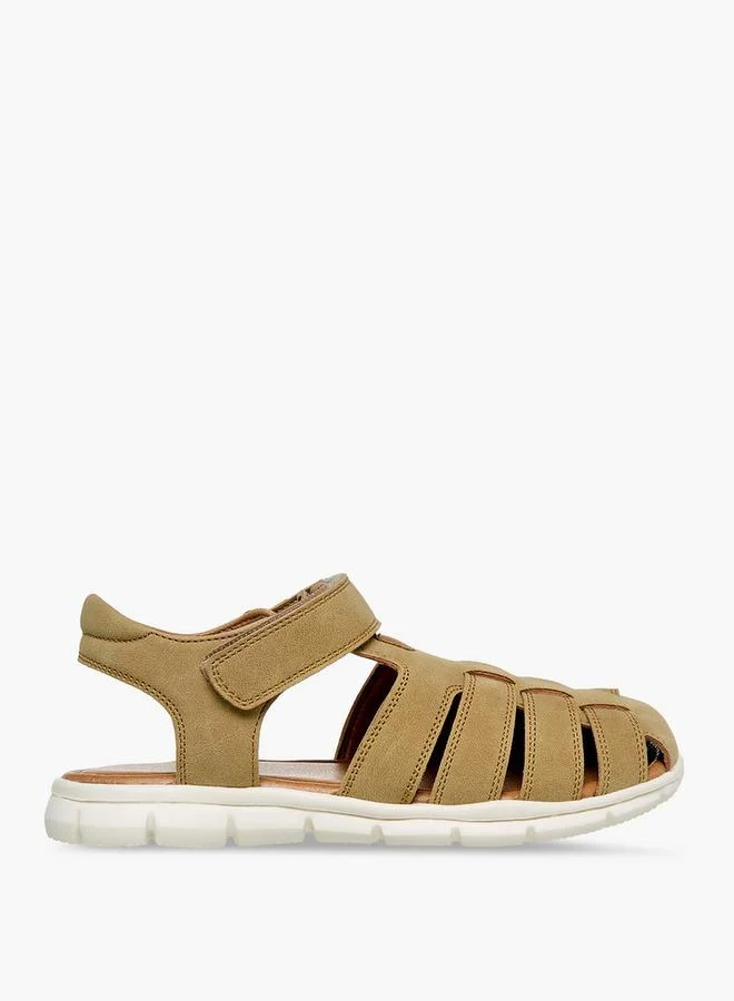 Mister Duchini Boys Hook and Loop Strap Sandals