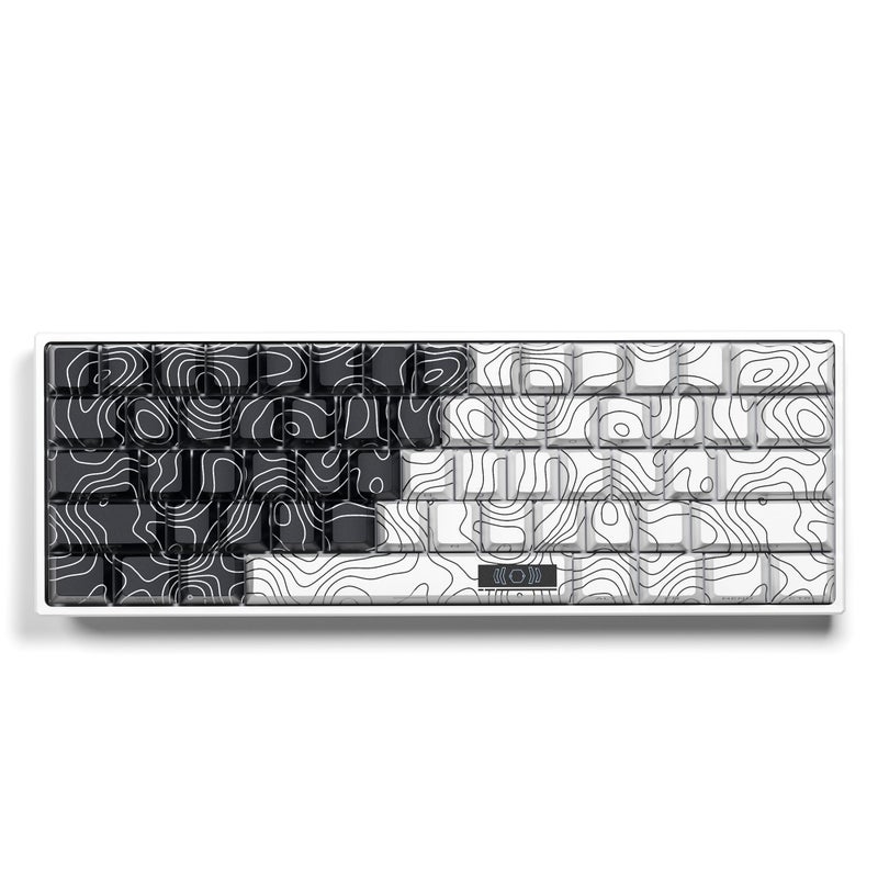 GMKWTL XVX Topographic PBT Keycaps, Shine Through Key caps, Double Shot Dye-Sub Keyboard caps, Side Printed keycap Sets Suitable for Gateron Cherry MX Switches Mechanical Keyboard-Only Keycaps - Image 1