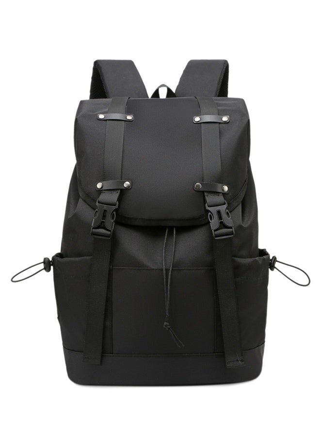 DUNISO Vintage Backpack Travel Laptop Backpack for Women & Men School College Students Waterproof Backpack with Laptop Compartment Black Unisex Durable Business Travel Backpack - Image 2