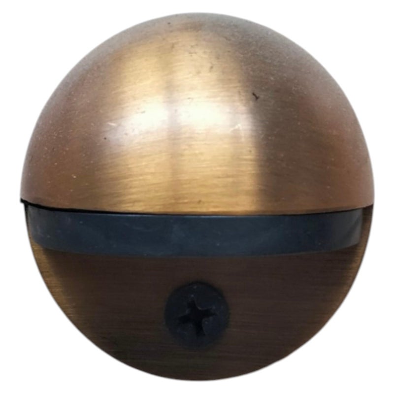 Ball Door Stop, Door Stopper Wall Blocker Antique Gold Color with Screws (Coffee)