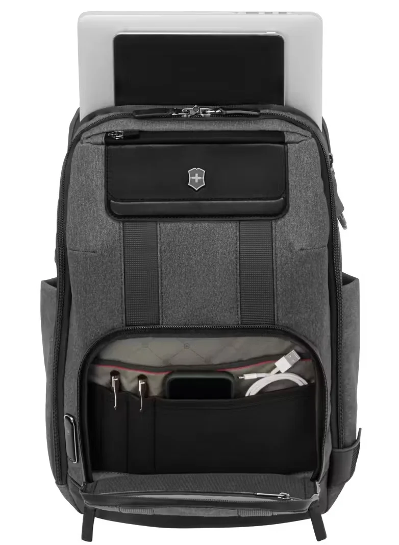Victorinox  Architecture Urban2 City Unisex Backpack - Melange Grey/Black  | Best Price UAE