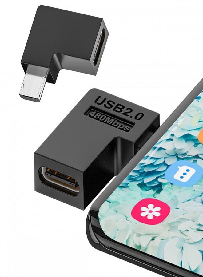 CY Adapter 2pcs/lot USB2.0 8P Female to Micro USB Type-C USB-C Male Power Supply 480Mbps Data with Chain Holes - Image 3